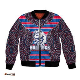 AFL - Bulldogs Bomber Jacket Mix Dot Aboriginal