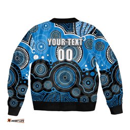 Custom Text And Number Strikers BBL Bomber Jacket Aboriginal Patterns