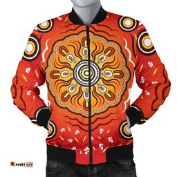 Aboriginal Men's Bomber Jacket - Indigenous Art Patterns Ver01