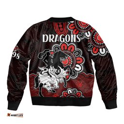 NRL St. George Illawarra Dragons Rugby Saints 1998 Aboriginal Bomber Jacket