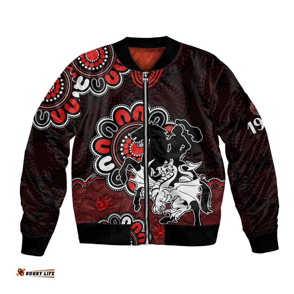 NRL St. George Illawarra Dragons Rugby Saints 1998 Aboriginal Bomber Jacket