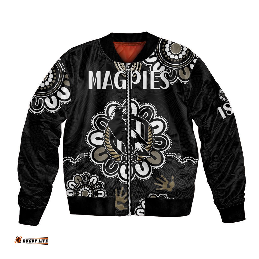 Custom Personalised AFL Collingwood Magpies Football Magpies 1892 Bomber Jacket