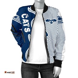 Custom Personalised Geelong Women's Bomber Jacket Cats Indigenous