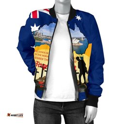 Anzac Day Women's Bomber Jacket - Today's Peace Is Yesterday's Sacrifice