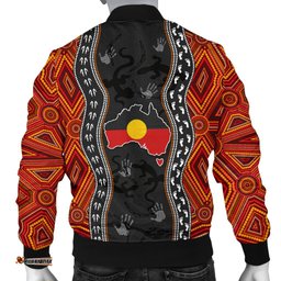 Aboriginal Men's Bomber Jacket - Australia Indigenous Map