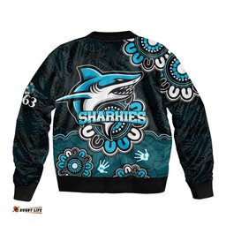 NRL Cronulla-Sutherland Sharks Rugby Sharkies 1963 Aboriginal Bomber Jacket
