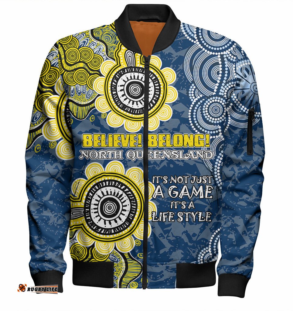 Australia North Queensland Custom Bomber Jacket - Believe! Belong! Bomber Jacket