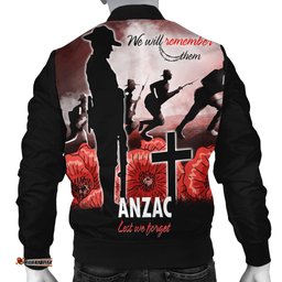 Anzac Day Men's Bomber Jacket - We Will Remember Them Special Version