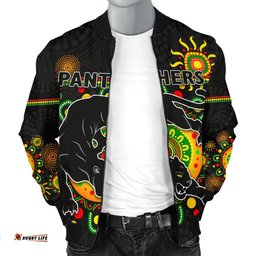 Penrith Men Bomber Jacket Indigenous Panthers - Black