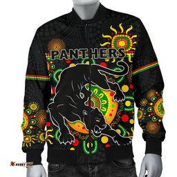 Penrith Men Bomber Jacket Indigenous Panthers - Black