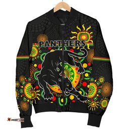 Penrith Men Bomber Jacket Indigenous Panthers - Black