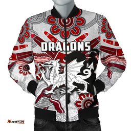 Dragons Men Bomber Jacket St. George Indigenous White