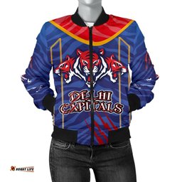 India Premier Women Bomber Jacket Cricket Delhi Capitals Version DC