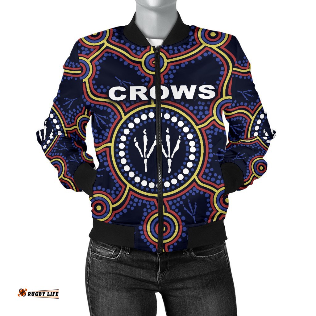 Adelaide Women Bomber Jacket Indigenous Crows Footprint