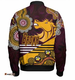 Australia Brisbane Custom Bomber Jacket - Go! Let's go! Up The Mighty Bronx Home Jersey Bomber Jacket
