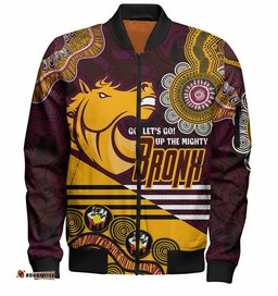 Australia Brisbane Custom Bomber Jacket - Go! Let's go! Up The Mighty Bronx Home Jersey Bomber Jacket
