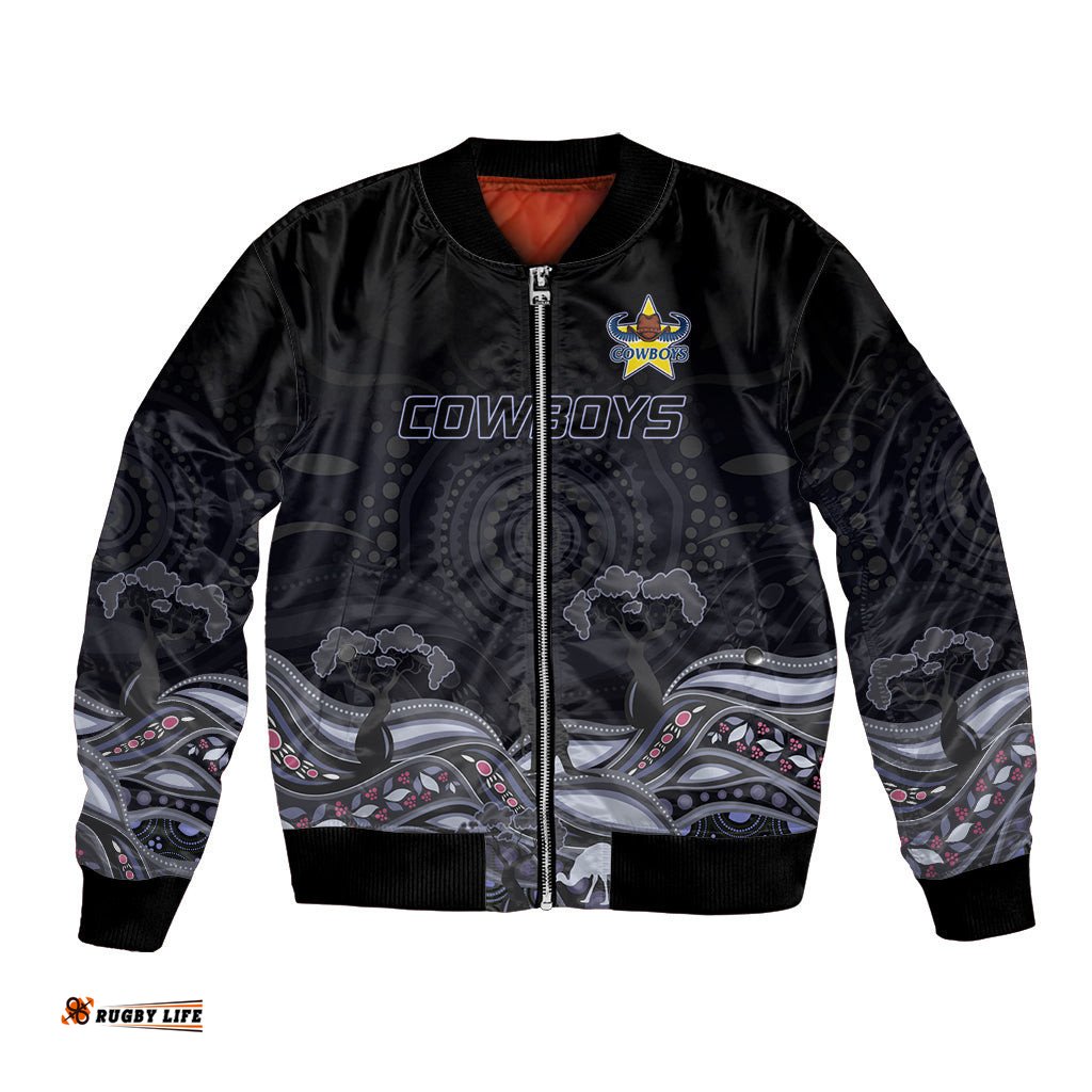 Custom Cowboys Rugby Bomber Jacket The Starry Night Indigenous