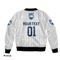 Custom Personalised Sydney The Sky Blues Bomber Jacket Soccer Club Original Style - White