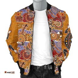 Bomber Jackets - Aboriginal Patterns Jacket Animal Art - Men