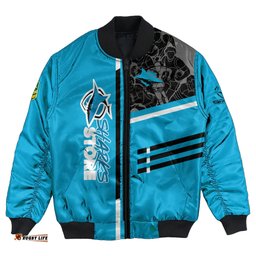 Cronulla-Sutherland Sharks Bomber Jacket Personalized Rugby For Fan - NRL
