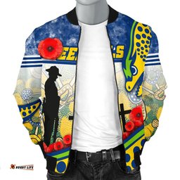 Eels Rugby Men's Bomber Jacket Indigenous Anzac Day