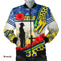 Eels Rugby Men's Bomber Jacket Indigenous Anzac Day
