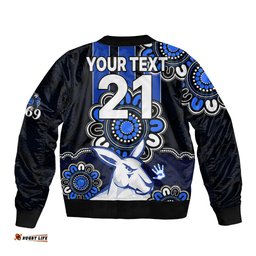 Custom Personalised AFL North Melbourne Kangaroos 1869 Aboriginal Bomber Jacket