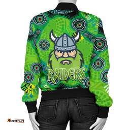 Canberra Bomber Jacket Raiders Viking Indigenous For Women