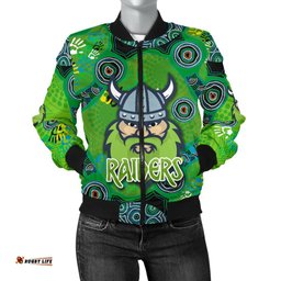 Canberra Bomber Jacket Raiders Viking Indigenous For Women