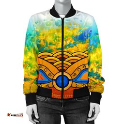 Aboriginal Women's Bomber Jacket, Australia Kangaroo Sky