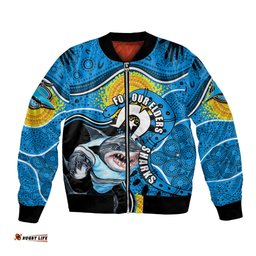 Sharks Mascot NRL Bomber Jacket NAIDOC