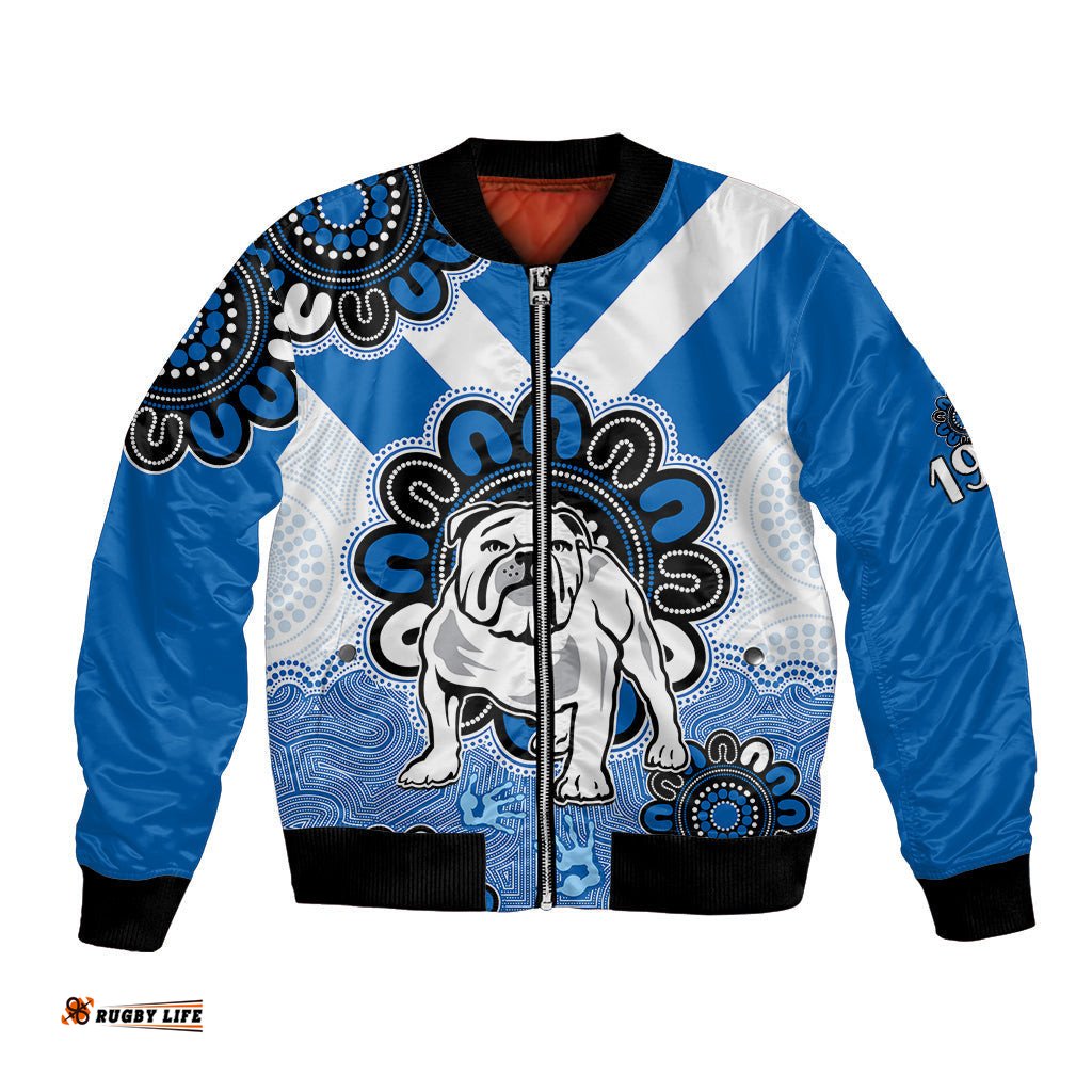 NRL Canterbury-Bankstown Bulldogs Rugby Berries 1935 Aboriginal Bomber Jacket