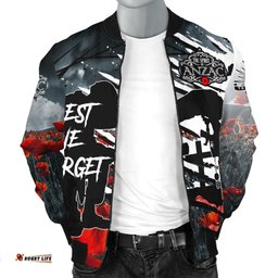 Anzac Day Men's Bomber Jacket - The Spirit of Anzac