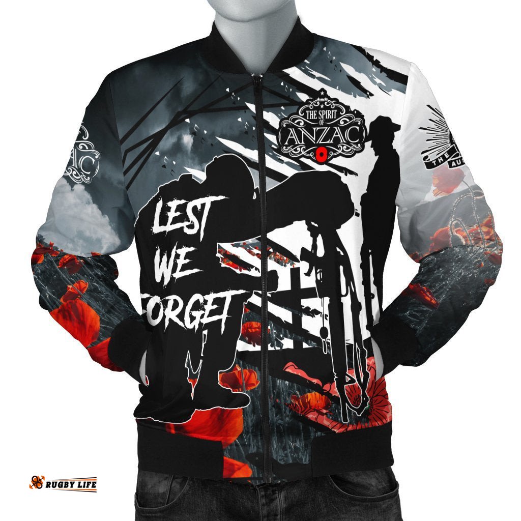 Anzac Day Men's Bomber Jacket - The Spirit of Anzac