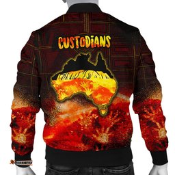 Aboriginal Men's Bomber Jacket - Anangu Custodians