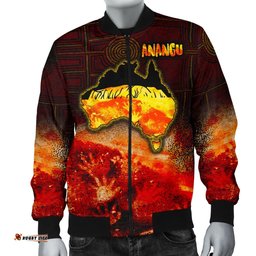 Aboriginal Men's Bomber Jacket - Anangu Custodians