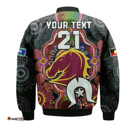 Custom Personalised Broncos Rugby NAIDOC Week Bomber Jacket Indigenous