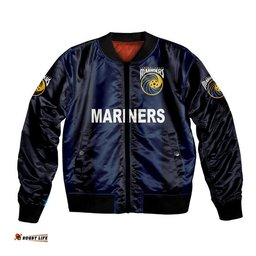 Custom Personalised Central Coast Mariners Bomber Jacket Soccer Club Original Style - Navy