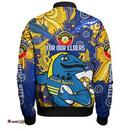 Australia Parramatta Naidoc Week Custom Bomber Jacket - For Our Elders Go With Sparky Bomber Jacket