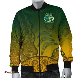 Australia Men's Bomber Jacket, Aboriginal Australian Rugby Jacket