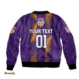 Custom Personalised Perth Glory Bomber Jacket Soccer Club Original Style - Purple