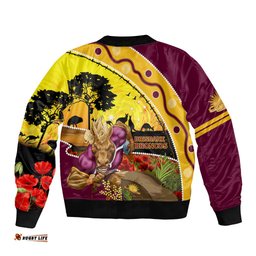 Broncos ANZAC Day Bomber Jacket Mascot Rosemary Starring Night Style