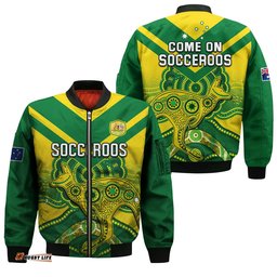 Australia Soccer Bomber Jacket Champions Aboriginal Kangaroos World Cup Football Socceroos