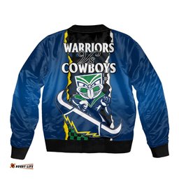 NRL Combine Warriors and Cowboys Bomber Jacket
