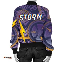 Melbourne Storm Women's Bomber Jacket Simple Indigenous - Purple