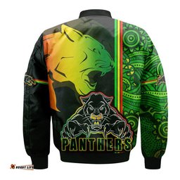 Penrith Panthers Bomber Jacket Angry Panther Indigenous Aboriginal Style