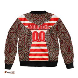 NRL - Dolphins Bomber Jacket Mix Dot Aboriginal
