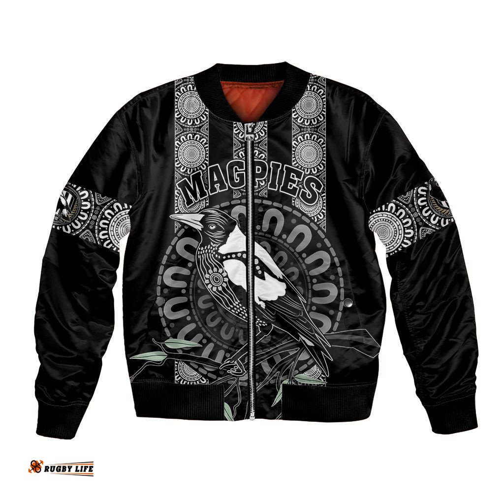 Personalised Collingwood Football Bomber Jacket Champions GO Magpies