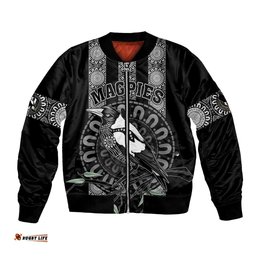 Personalised Collingwood Football Bomber Jacket Champions GO Magpies