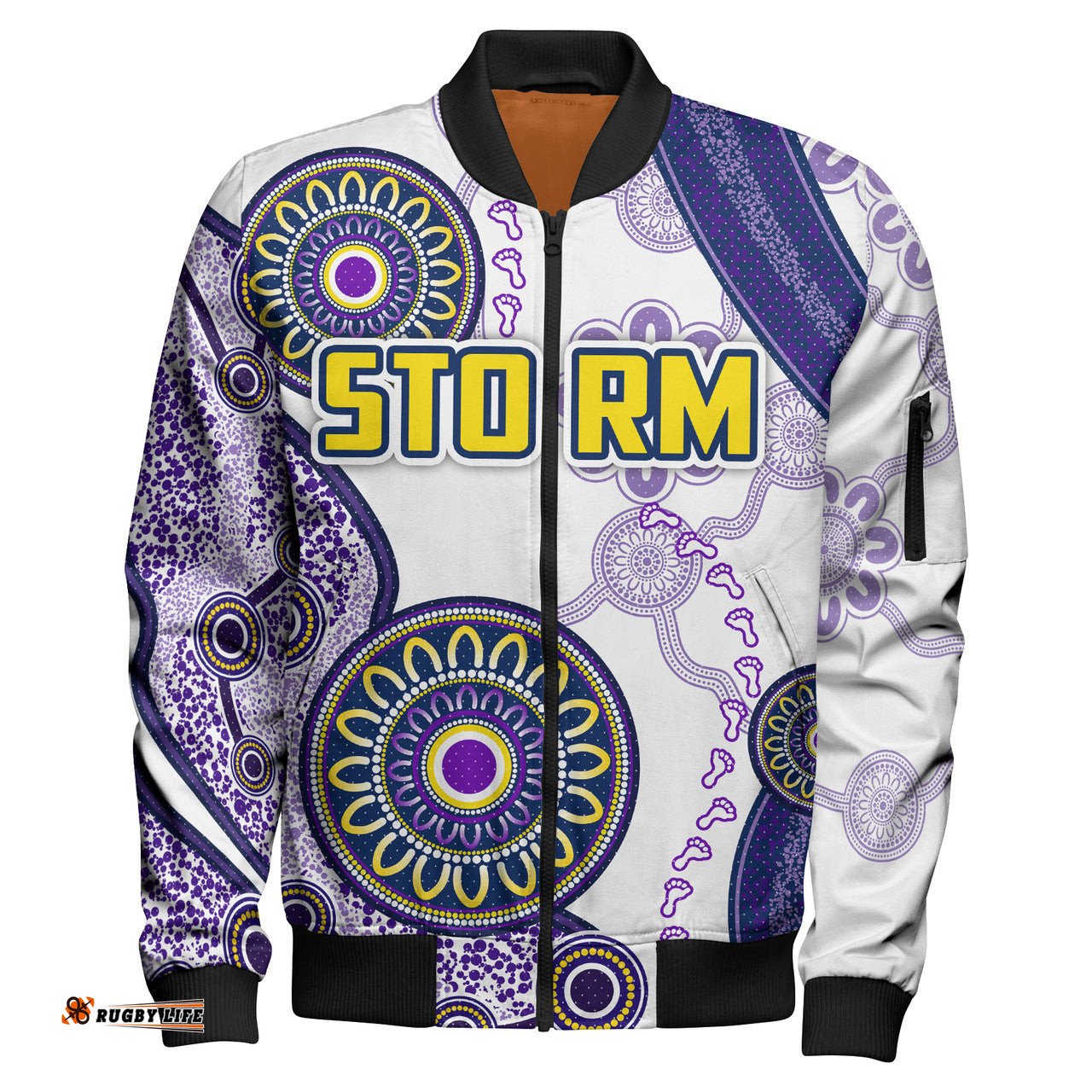 Storm Rugby Bomber Jacket - Custom Super Storm Bomber Jacket RLT13